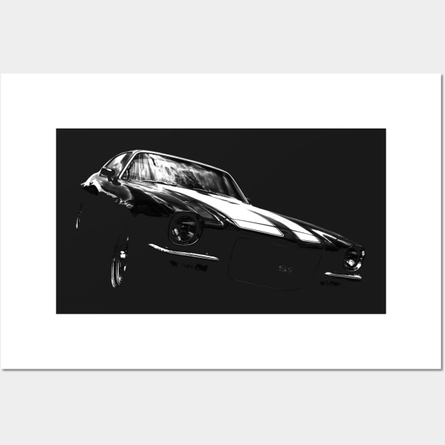 chevrolet camaro ss, camaro 1970 Wall Art by hottehue